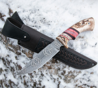 Нож Гефест из мозаичной дамасской стали купить на сайте koval-knife.shop